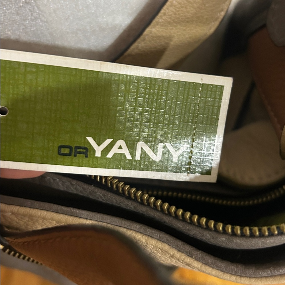 orYANY Elegant Leather Tan and Brown Bag - Picture 2 of 10